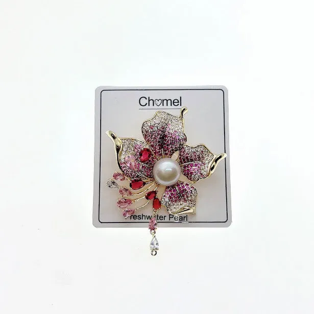 Flower Freshwater Pearl Brooch