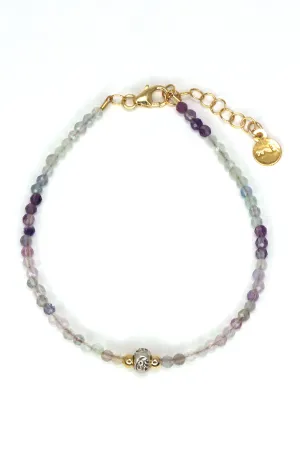 Fluorite Om Bracelet