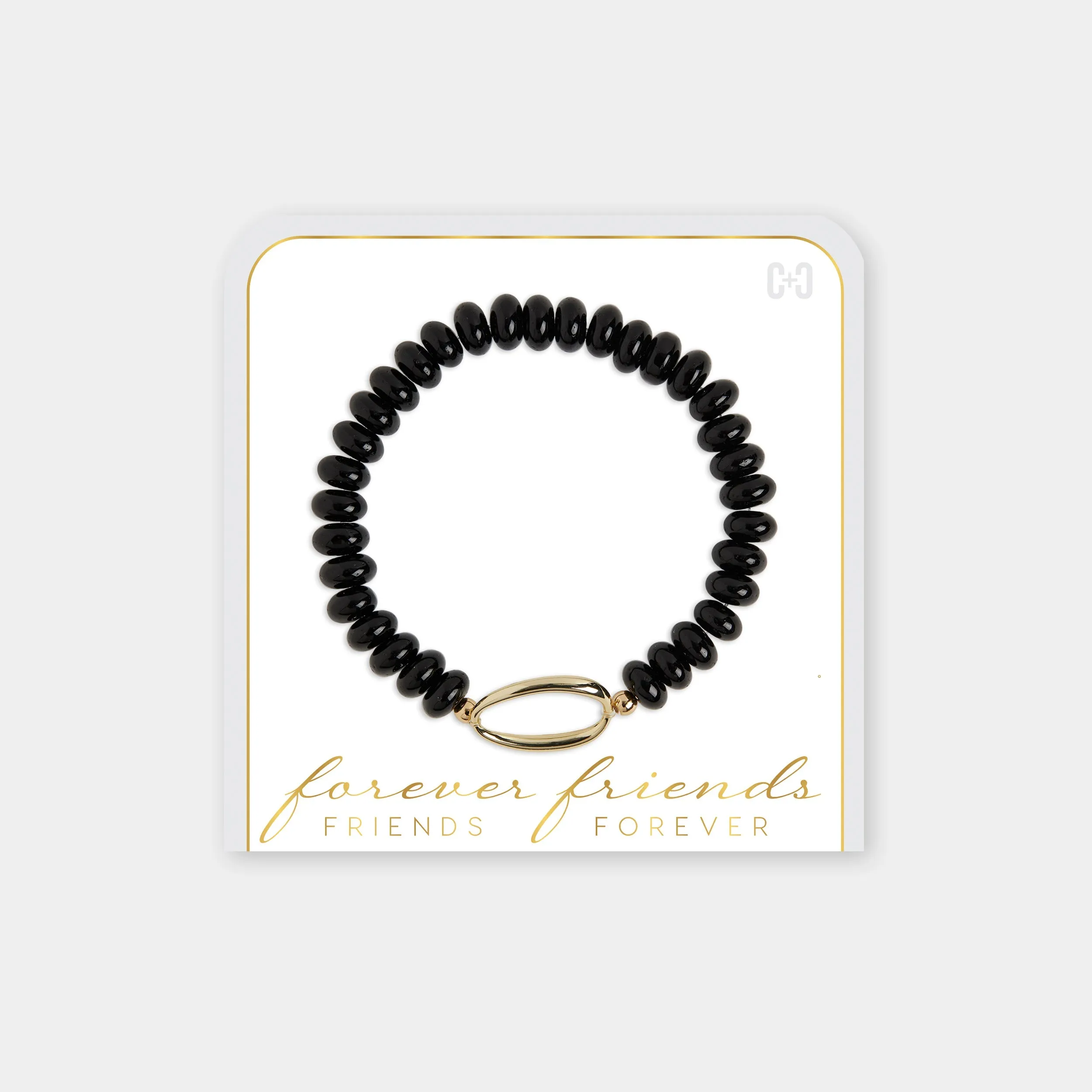 Forever Friends Stretch Bracelet - Black