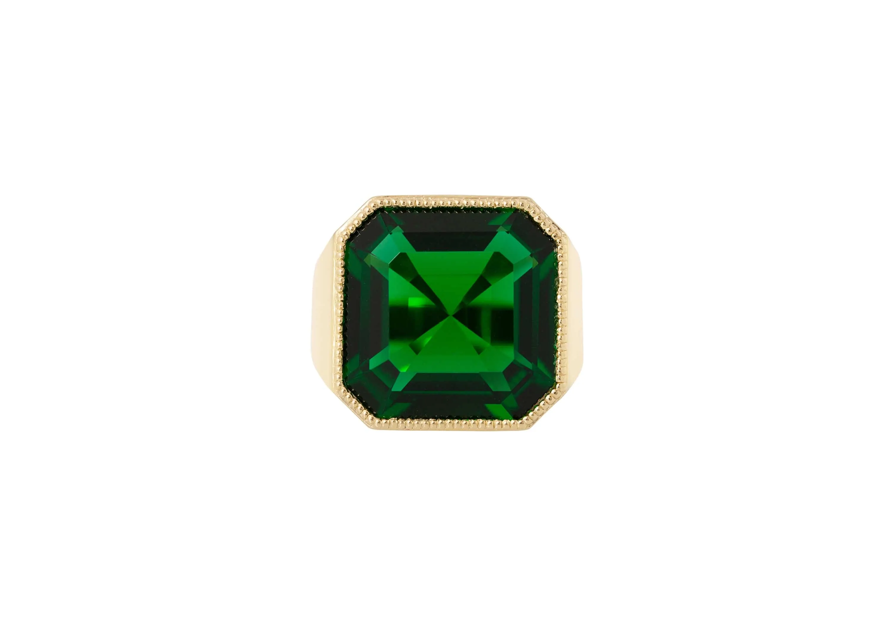 Gem Signet Ring Green