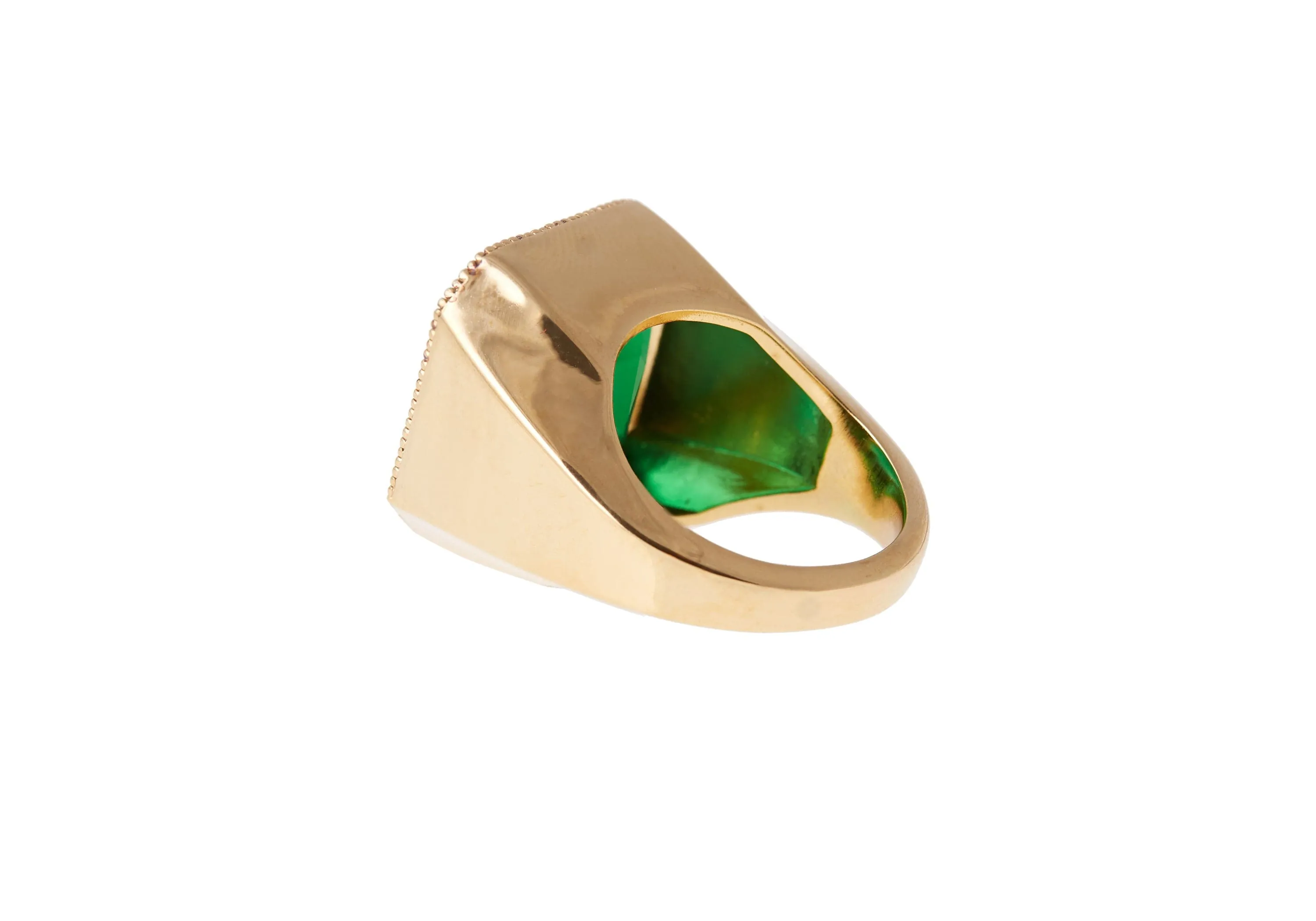 Gem Signet Ring Green