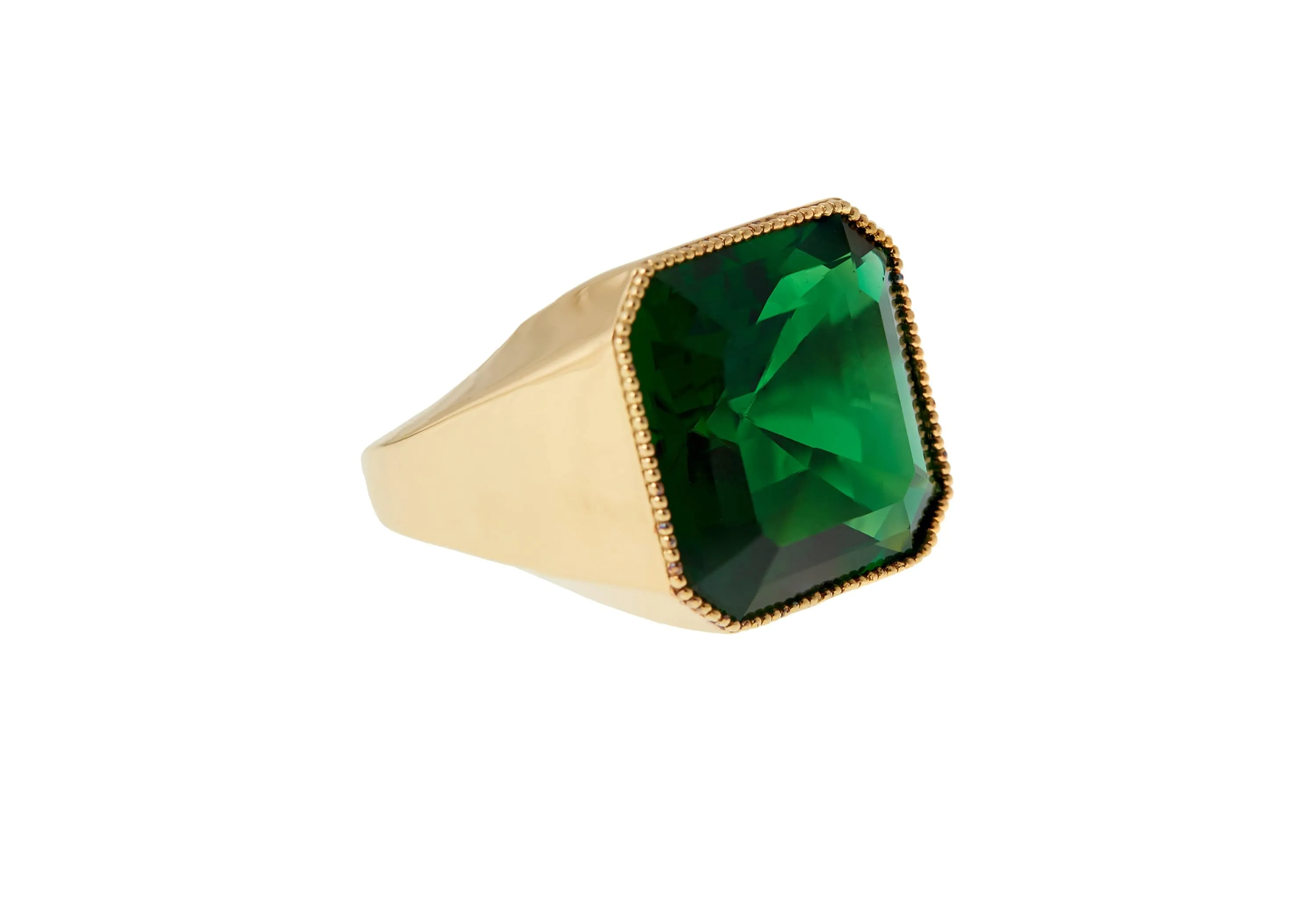 Gem Signet Ring Green