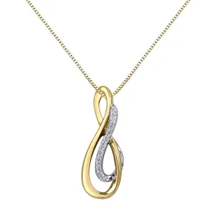 Gold and Diamond Infinity Pendant