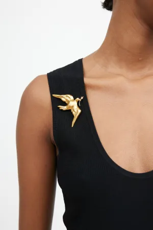 Gold Dove Brooch