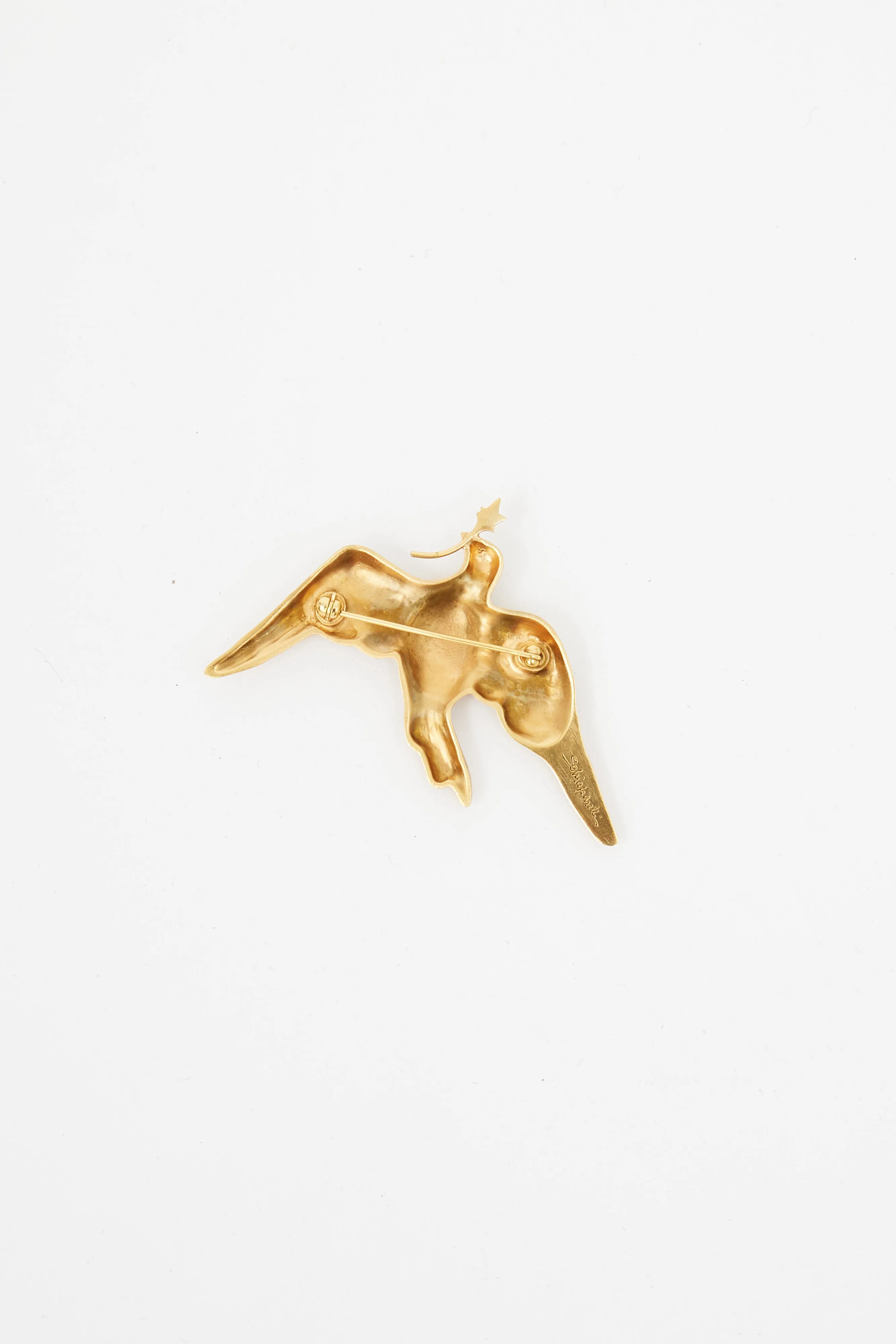 Gold Dove Brooch