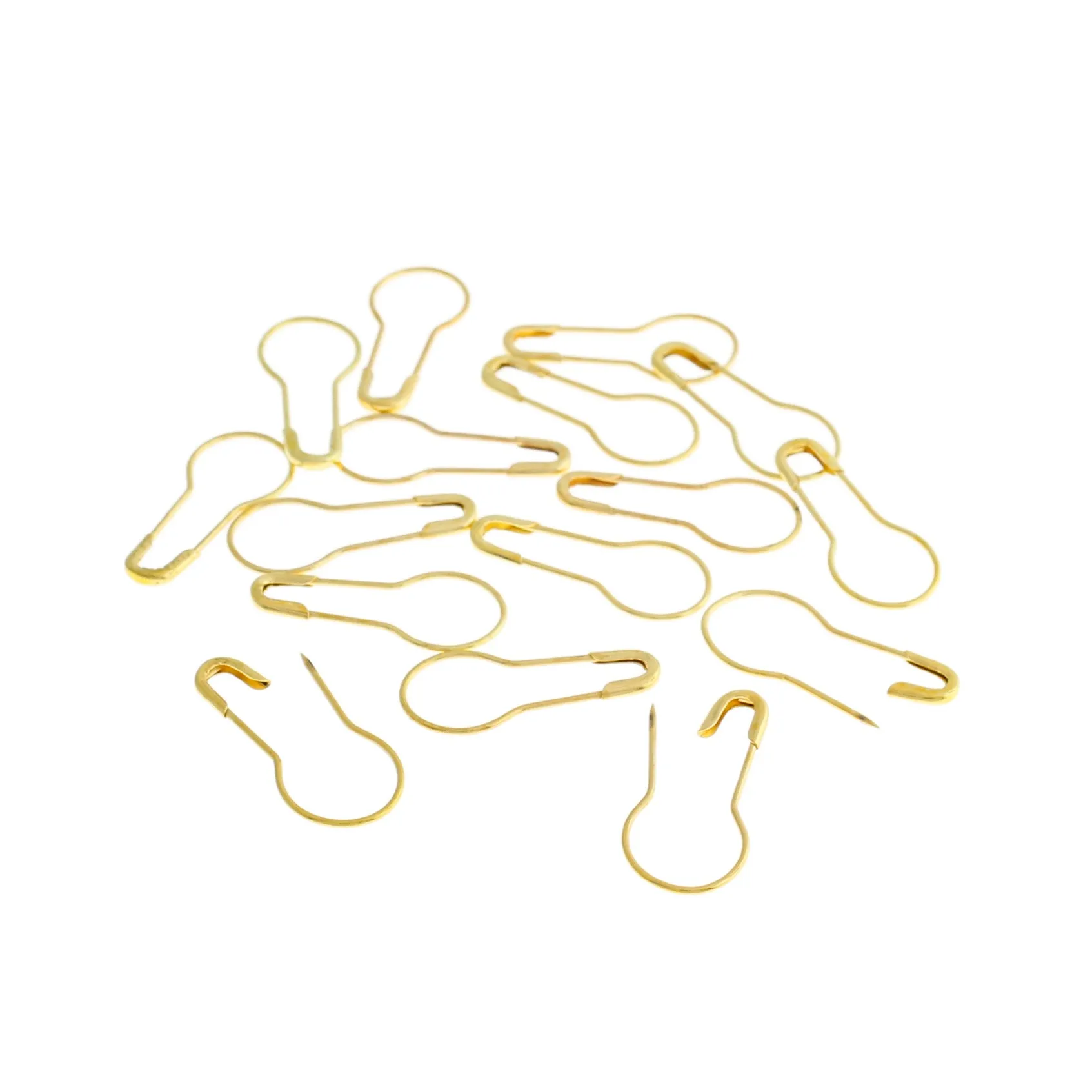 Gold Tone Safety Pins - 21.5mm x 9.5mm - 50 Pieces - FD464