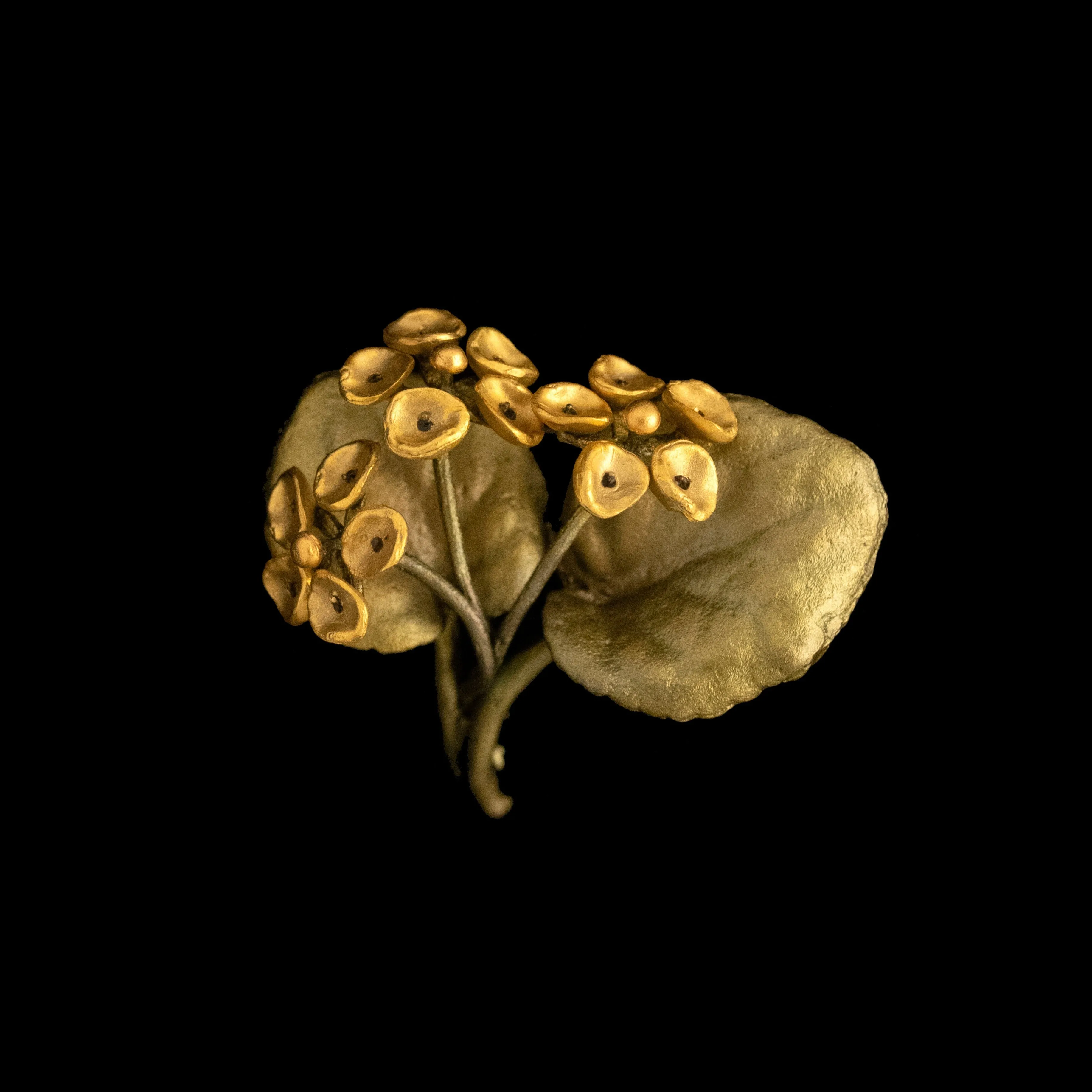 Golden African Violet Brooch - Web Exclusive