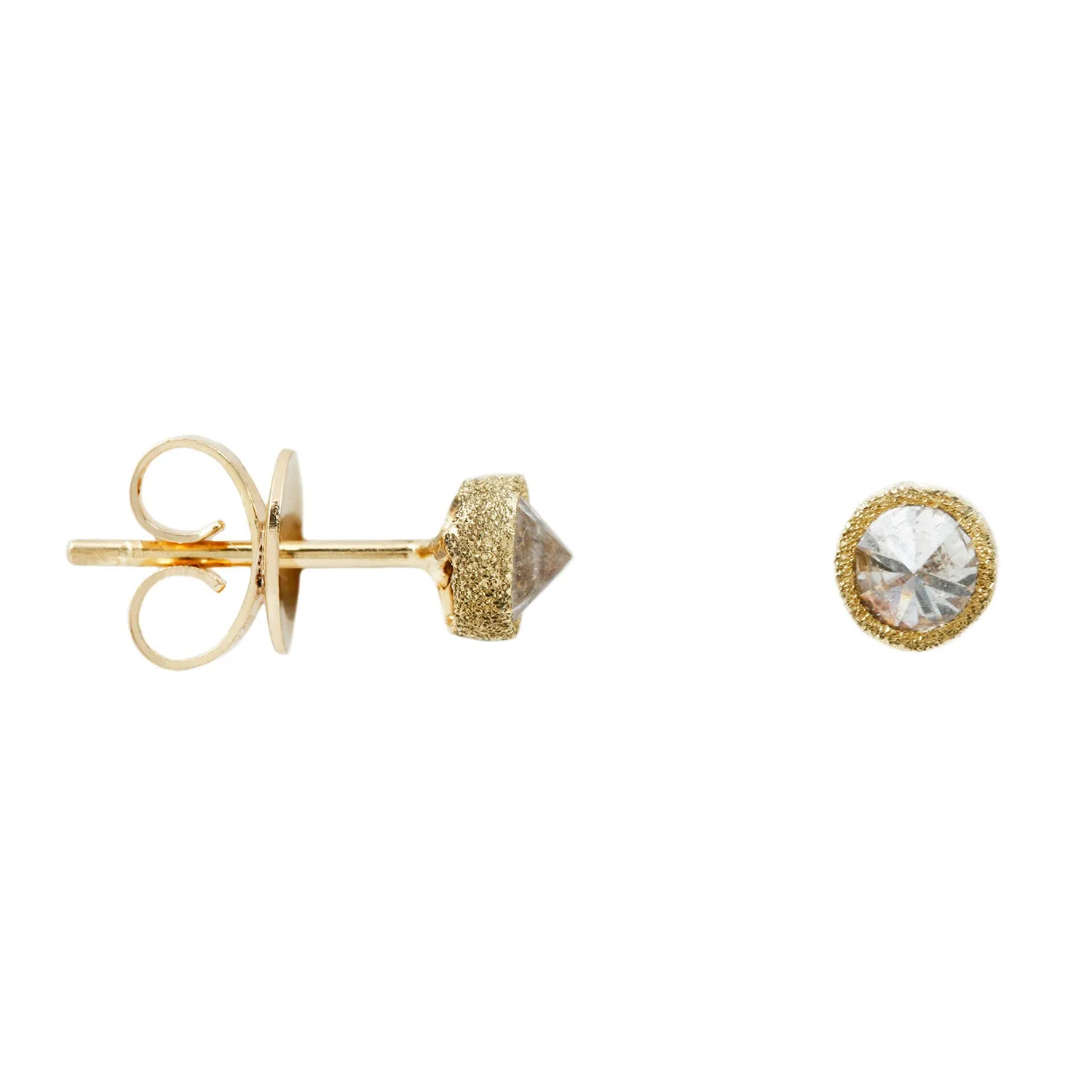 Inverted Champagne Diamond Studs