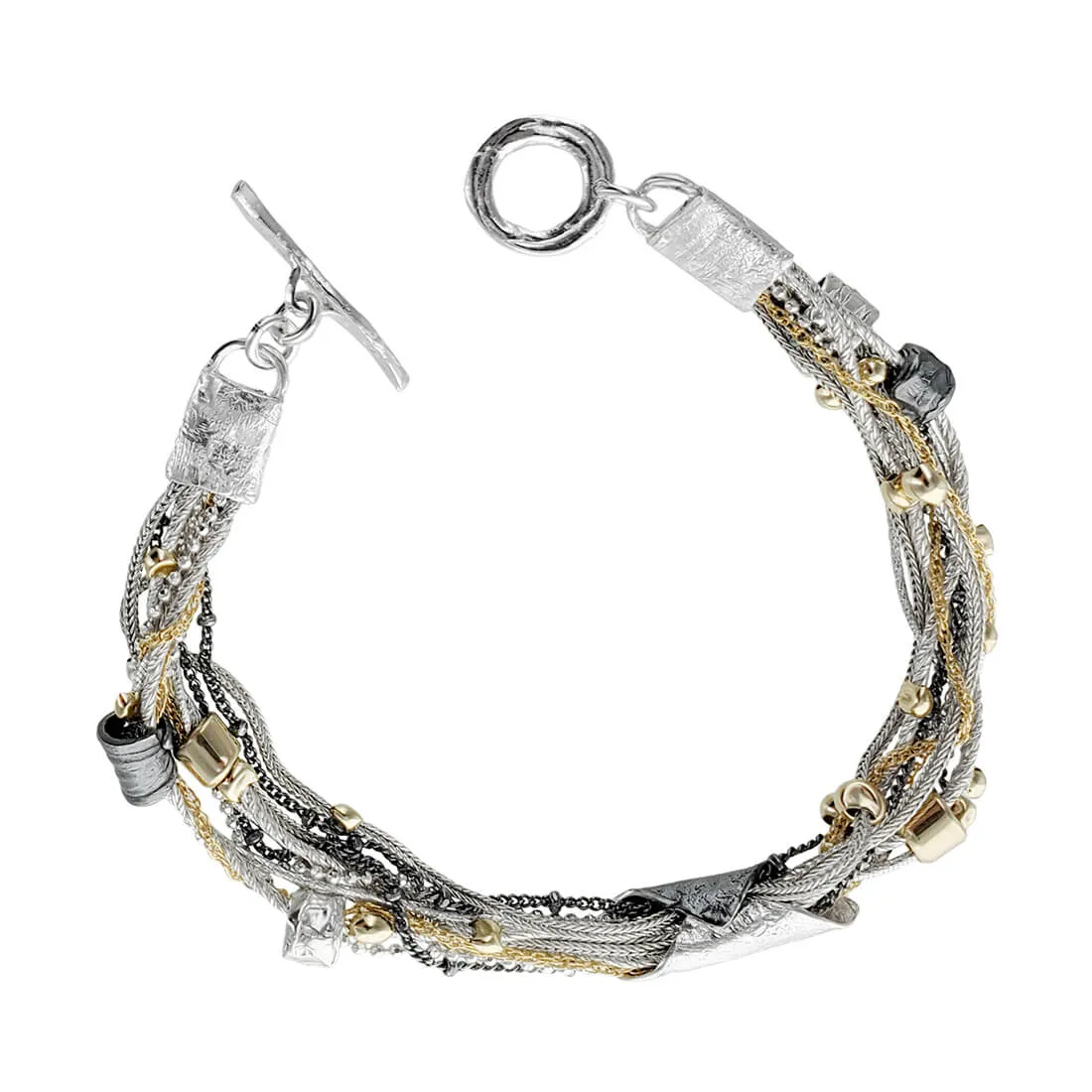 Israeli Dganit Hen Gold Silver Starlight Bracelet