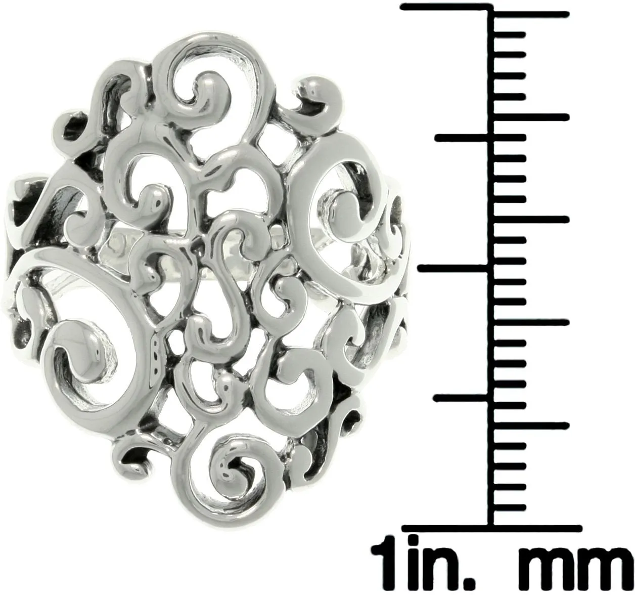 Jewelry Trends Sterling Silver Swirl Ring Whole Sizes 6 - 9