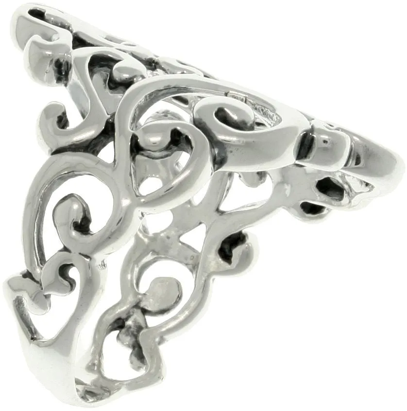 Jewelry Trends Sterling Silver Swirl Ring Whole Sizes 6 - 9