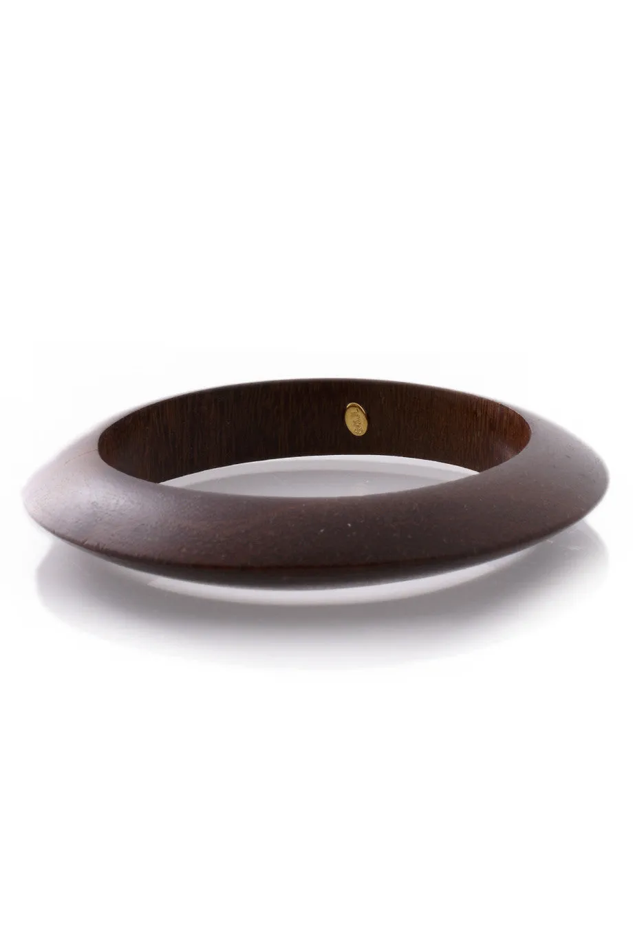 KENNETH JAY LANE Knife Edge Shape Dark Wood Bangle