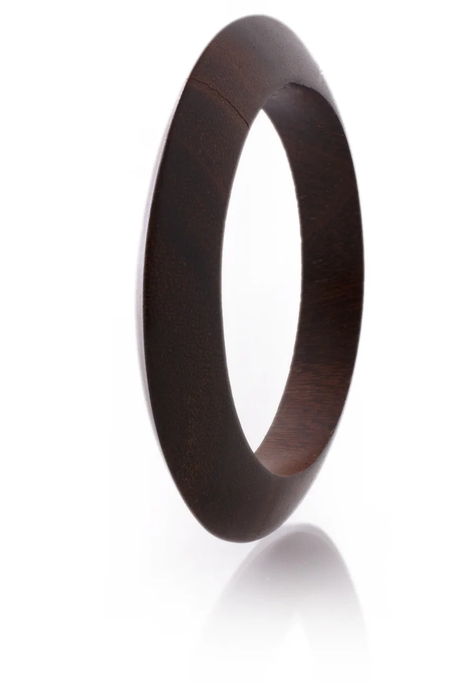 KENNETH JAY LANE Knife Edge Shape Dark Wood Bangle