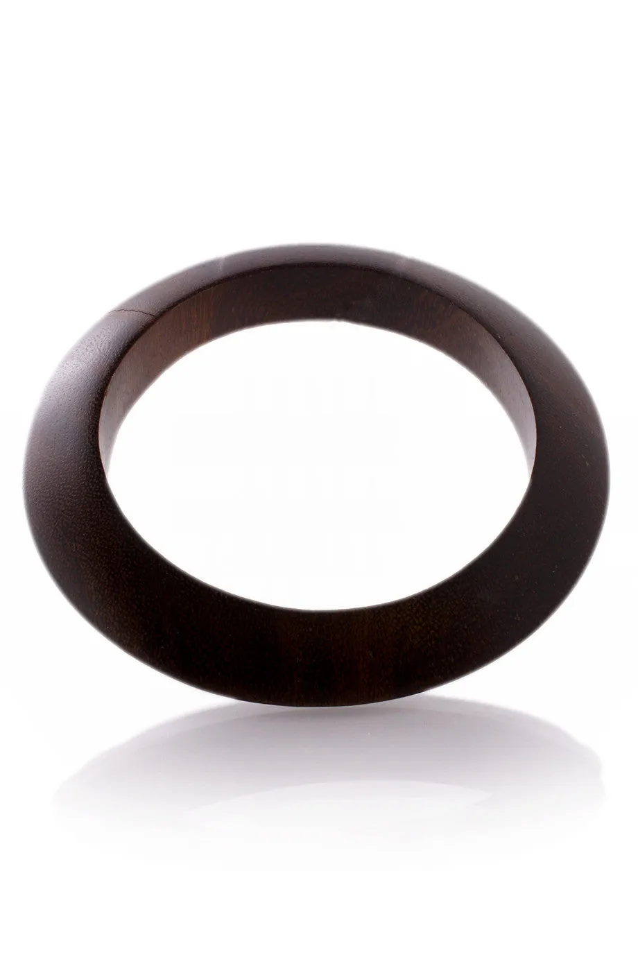 KENNETH JAY LANE Knife Edge Shape Dark Wood Bangle