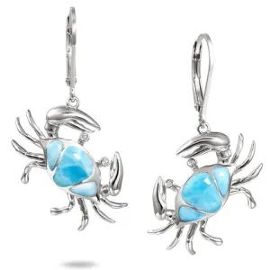 Larimar Crab Earrings