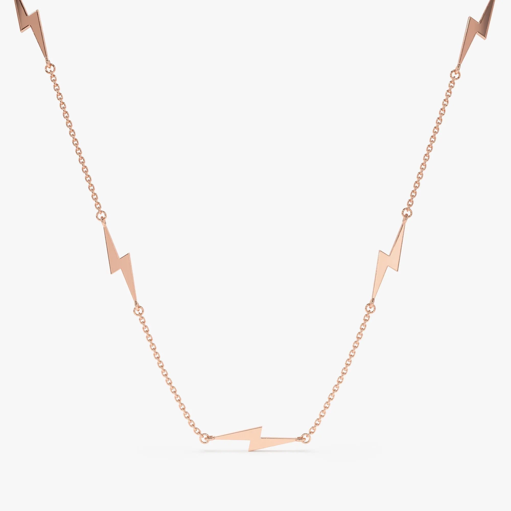 Lightning Bolt Station Necklace, Briella