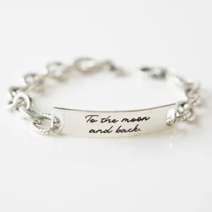 Link Bracelet Moon and Back - Silver