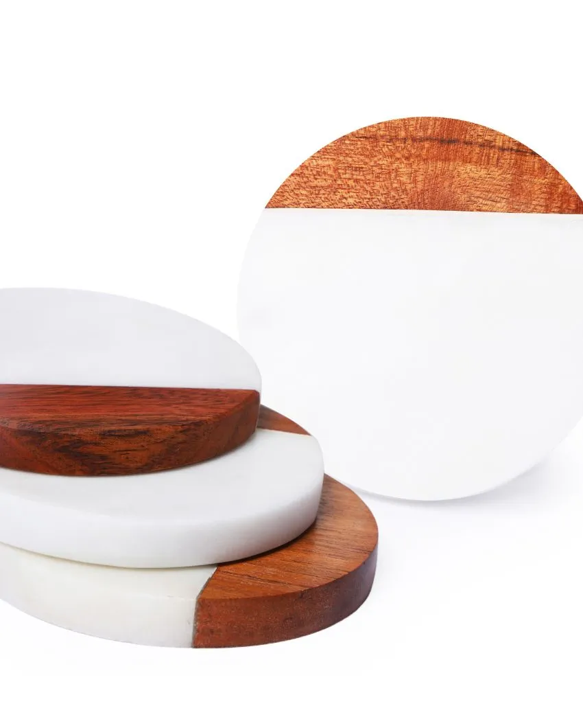 Luxurious Marble Coasters | Set of 4 | 4 inches