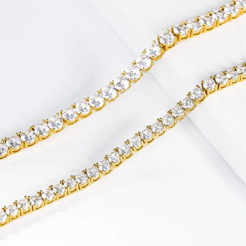 Luxury Iced Out Bracelet Gold Color Cubic Zirconia