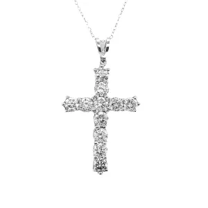 LVNA Signatures™️ Large Cross Solitaire Rounds Diamond Necklace 18kt