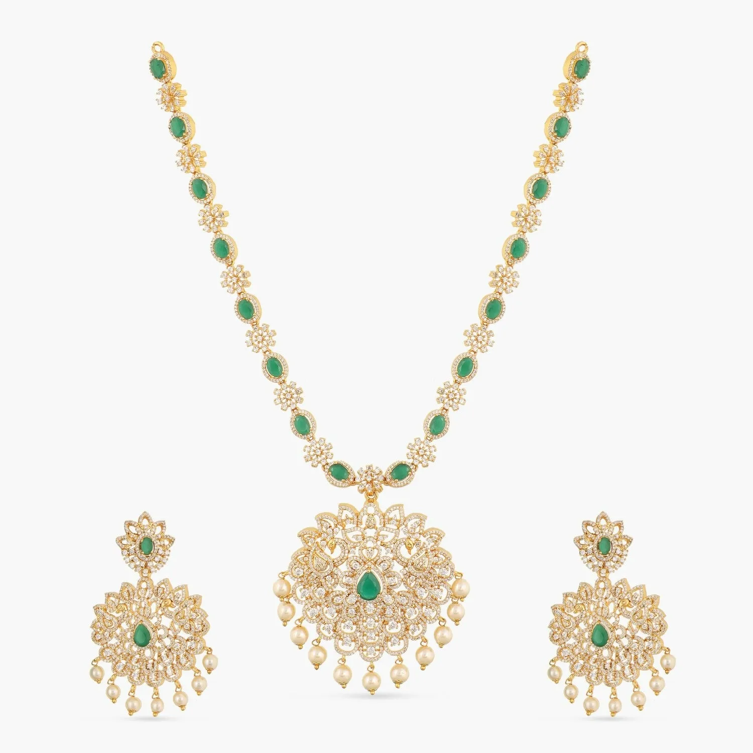 Maple Nakshatra CZ Necklace Set