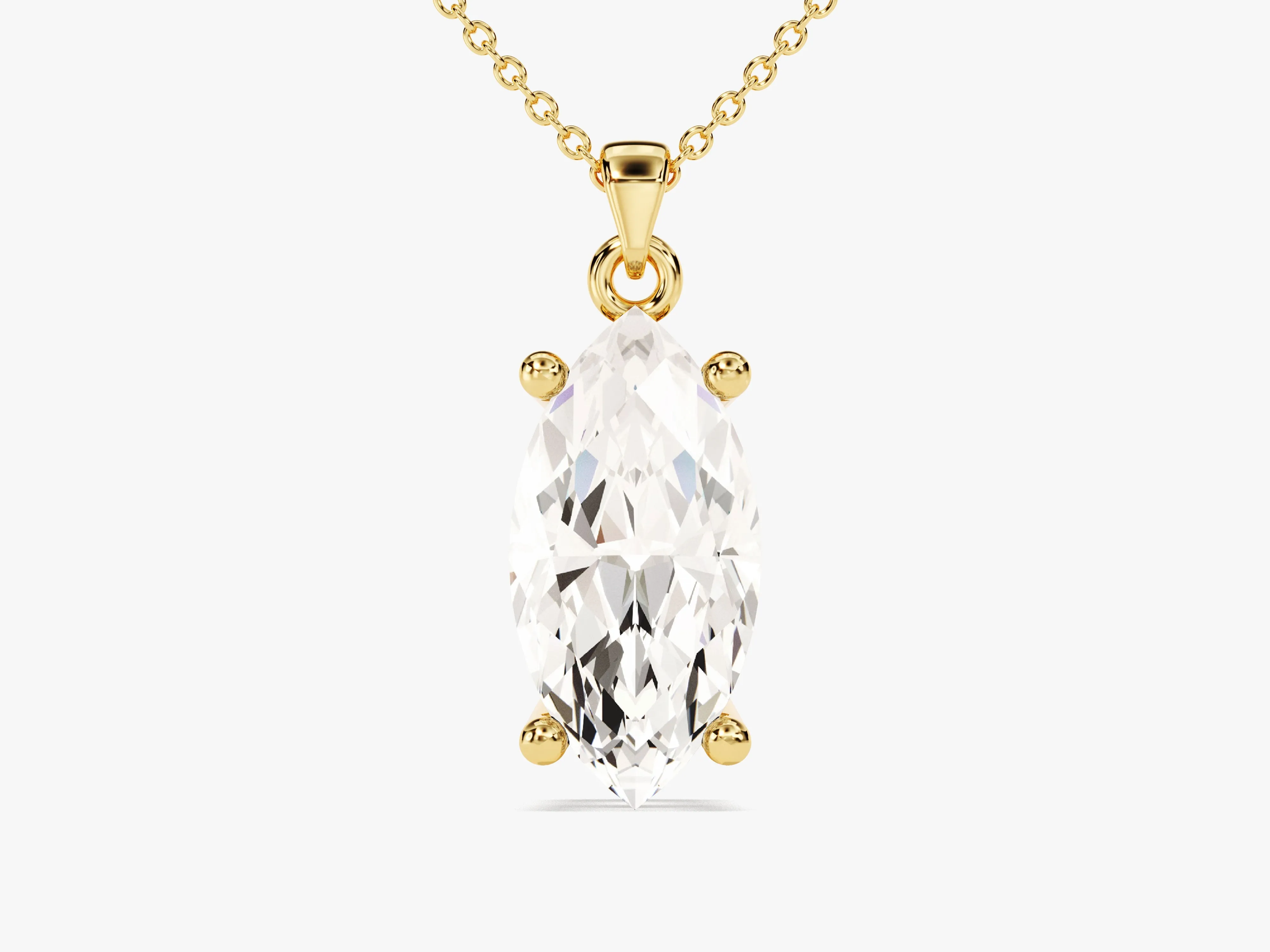 Marquise Cut Lab Grown Diamond Solitaire Pendant (2.00 CT)