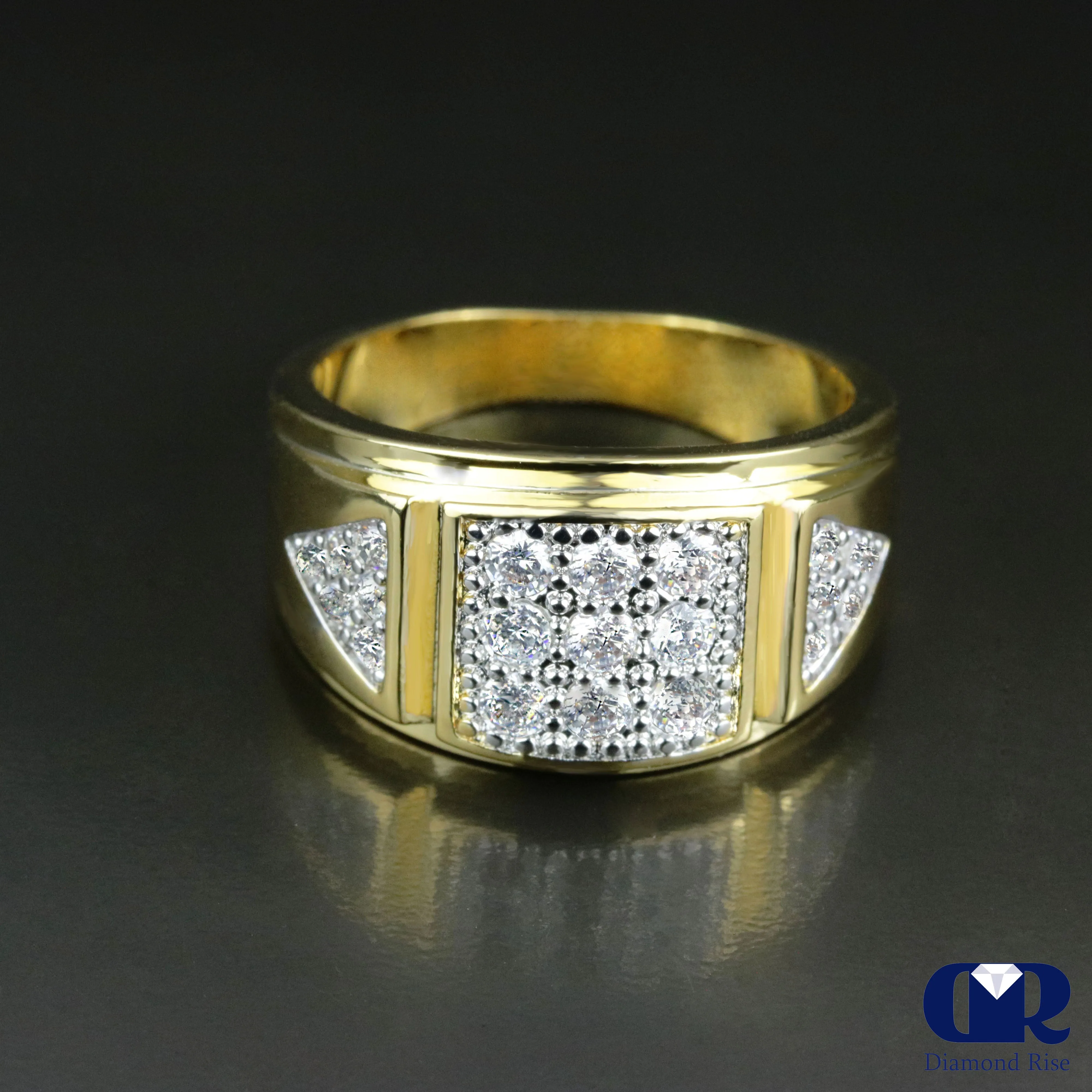 Men's 14K Gold Diamond Pinky Ring