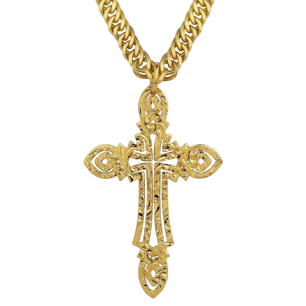 Montana Silversmiths Grand Faith Cross Gold Necklace NC5914G