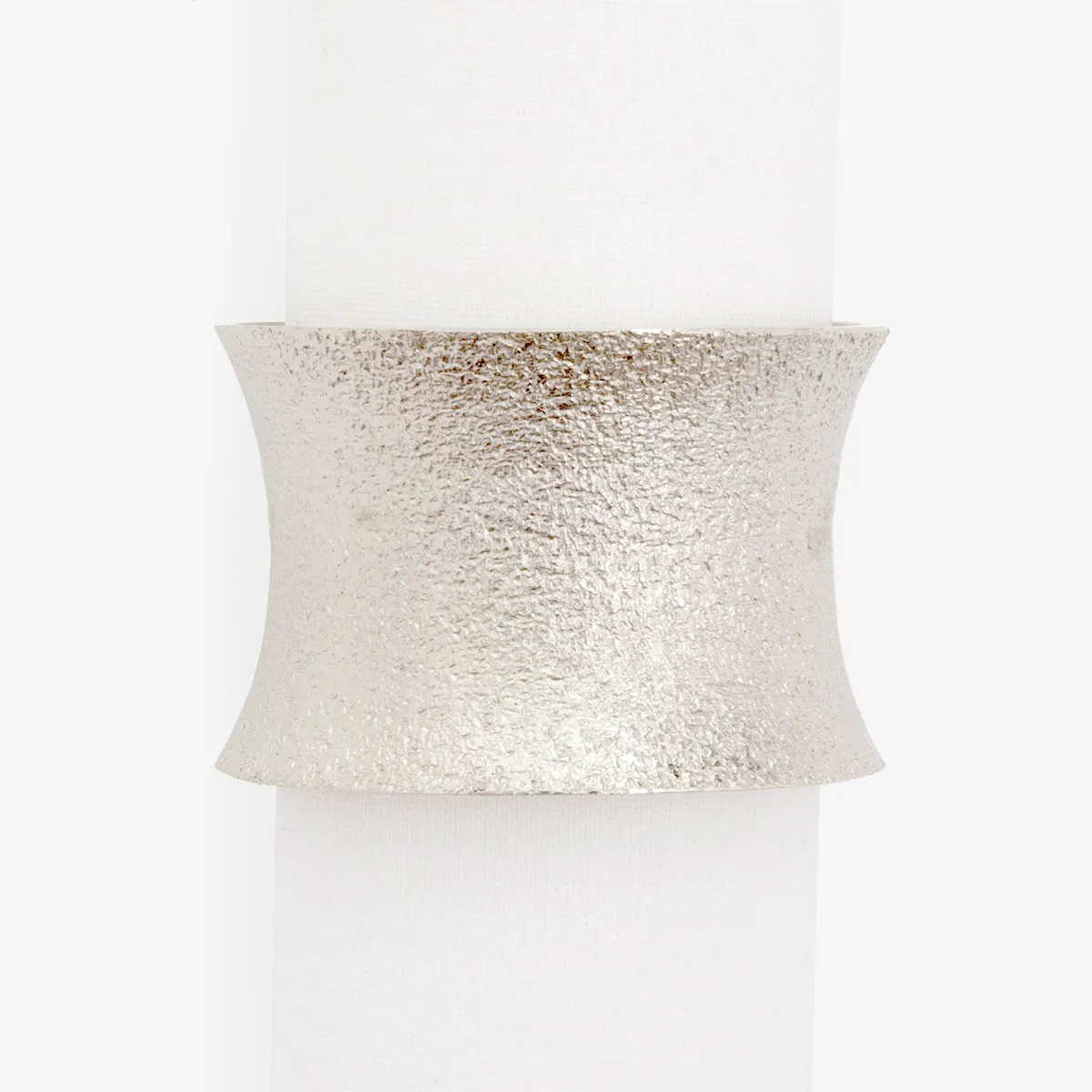 Napkin Ring Metal Textured Silver