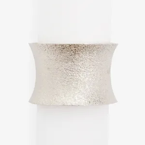 Napkin Ring Metal Textured Silver