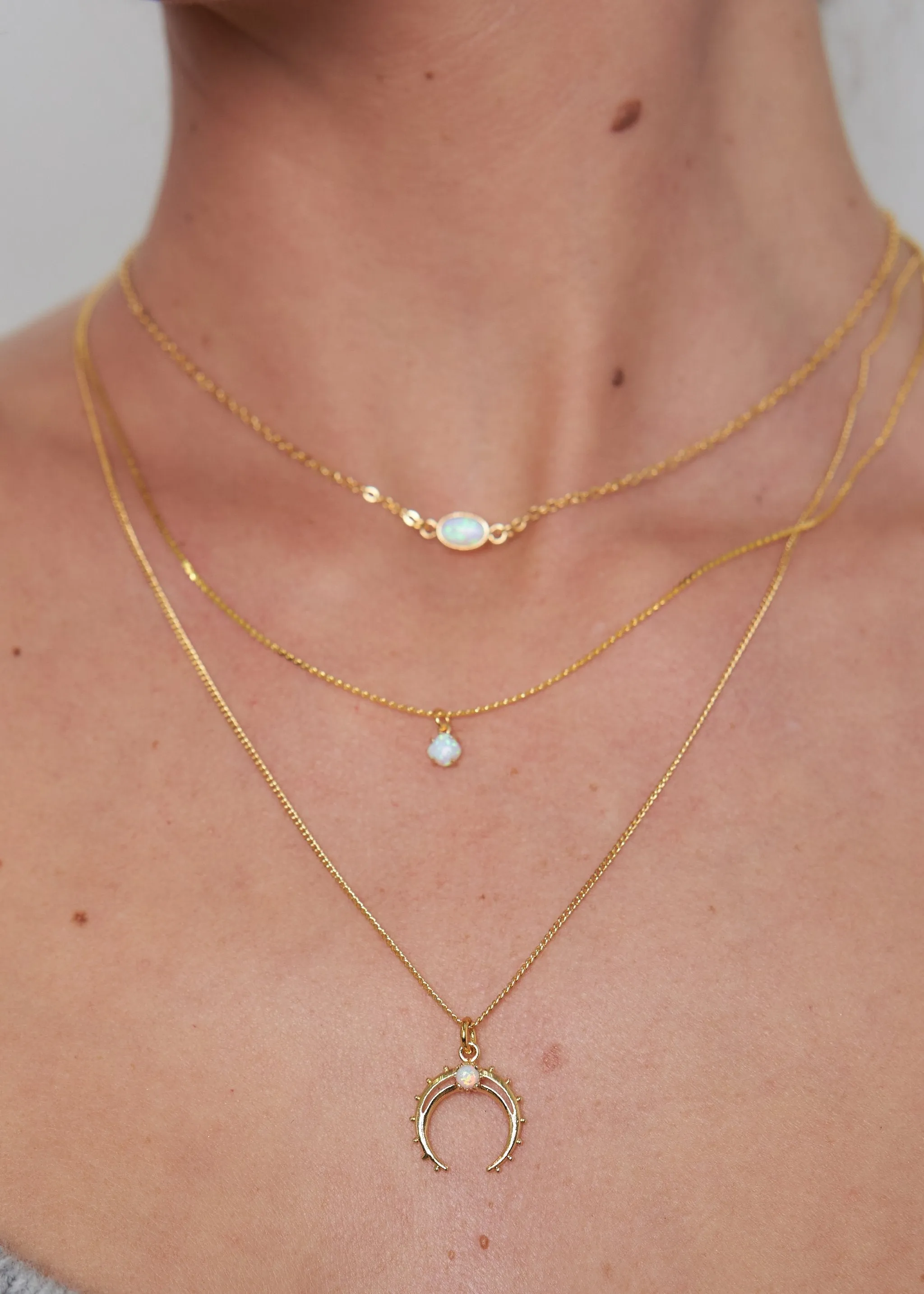 Opal Moon Necklace