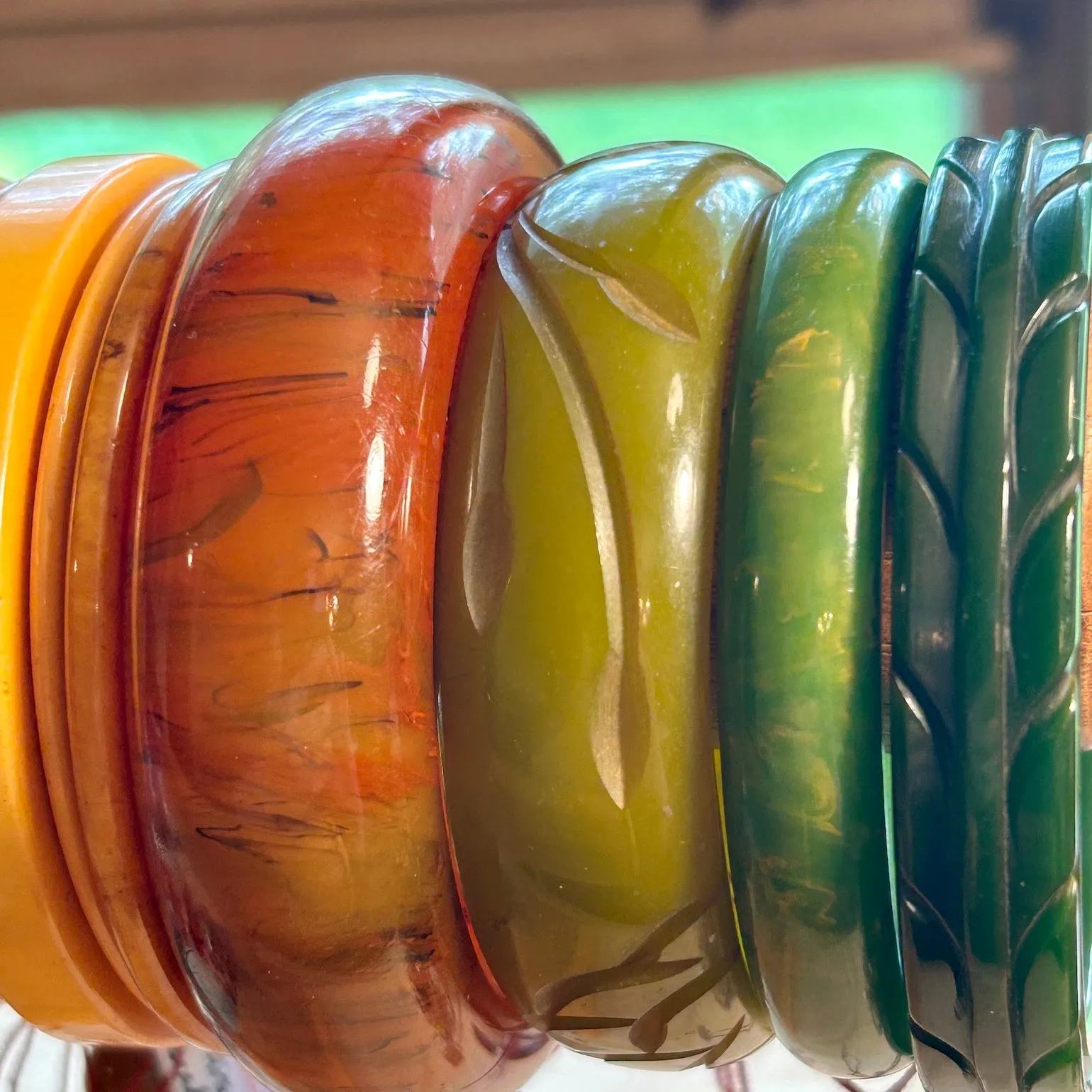 Pair of Bakelite Bangles, Butterscotch