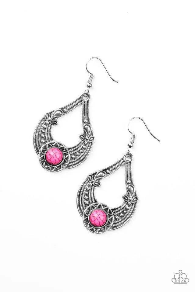 Paparazzi Earring ~ Sol Sonata - Pink