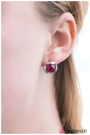 Paparazzi Earring ~ Yours Truly  - Pink