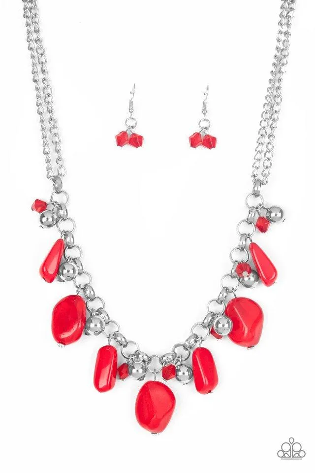 Paparazzi Necklace ~ Grand Canyon Grotto - Red