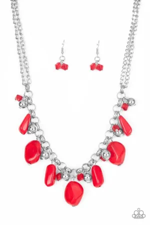 Paparazzi Necklace ~ Grand Canyon Grotto - Red