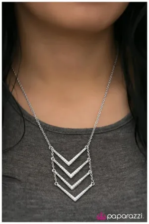 Paparazzi Necklace ~ Make Your Point - White