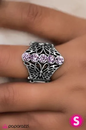 Paparazzi Ring ~ Butterfly Garden - Purple