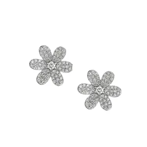 PAVÉ DIAMOND  FLOWER STUDS