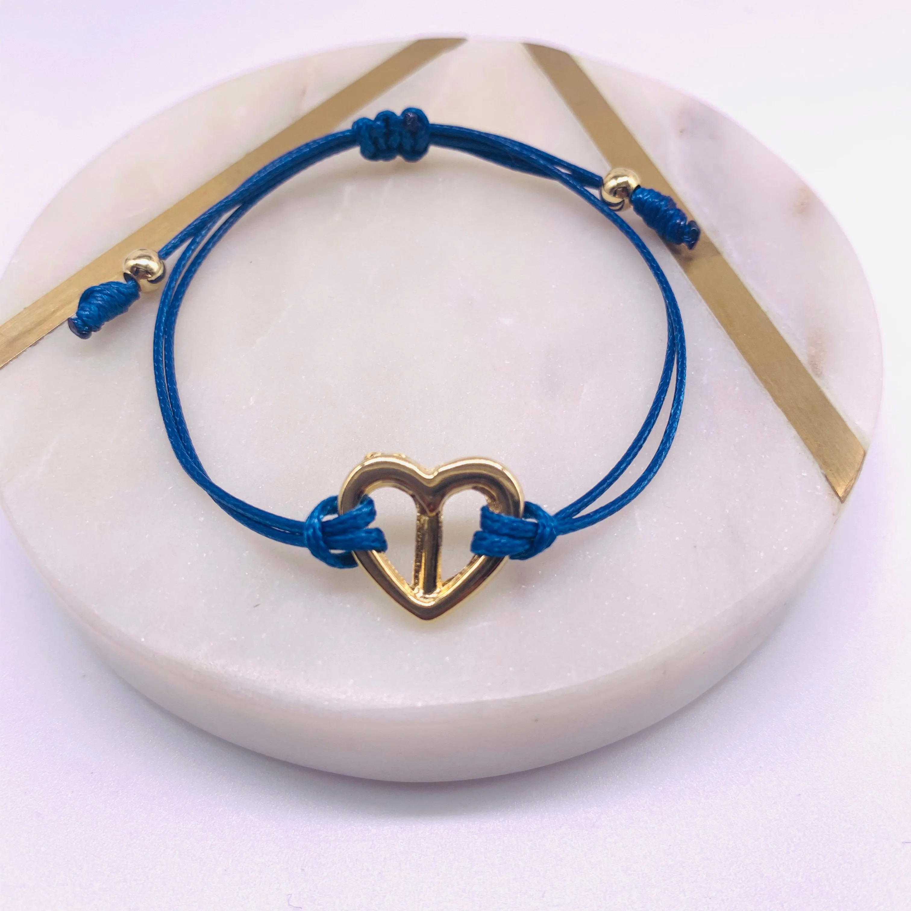 Peace heart cord bracelets