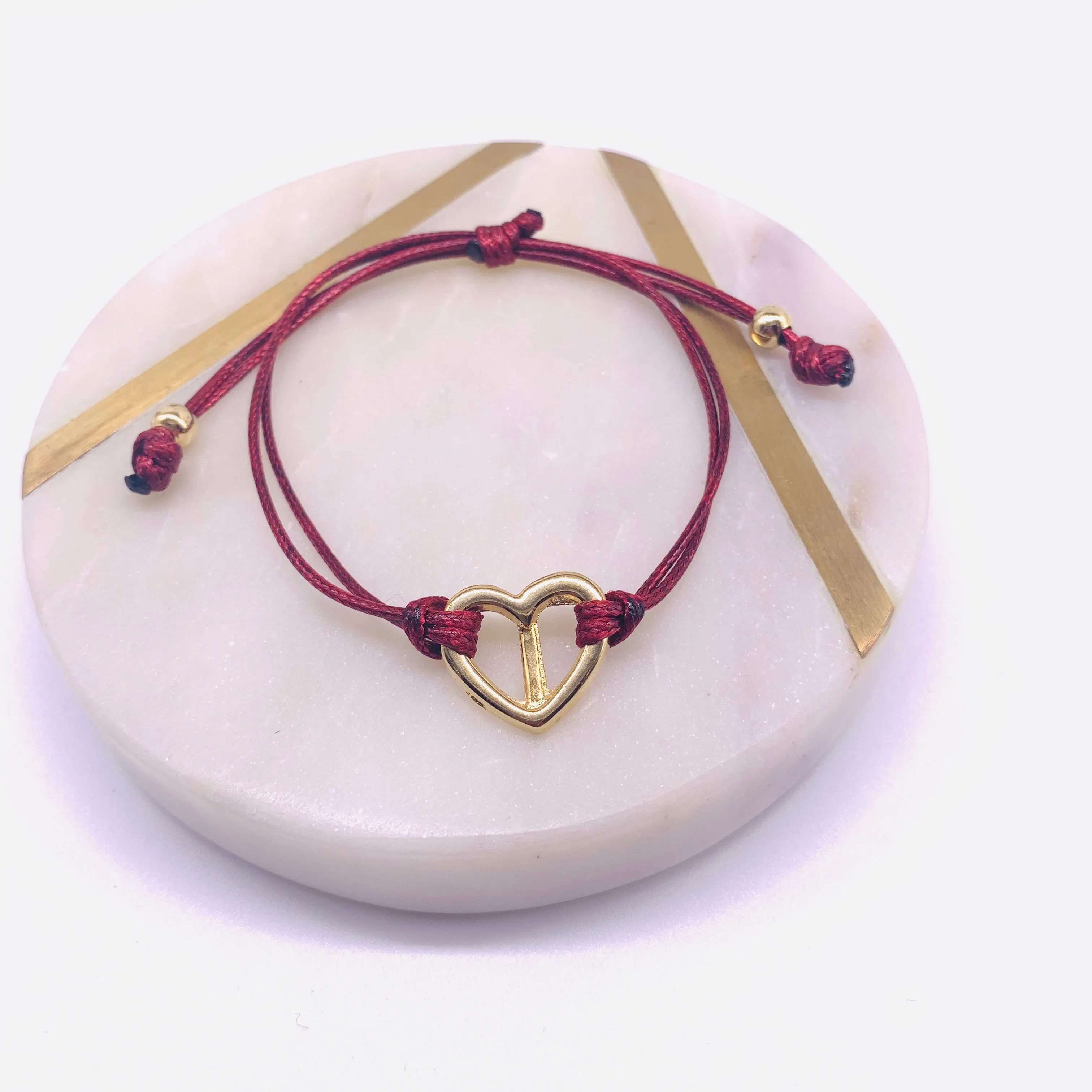 Peace heart cord bracelets