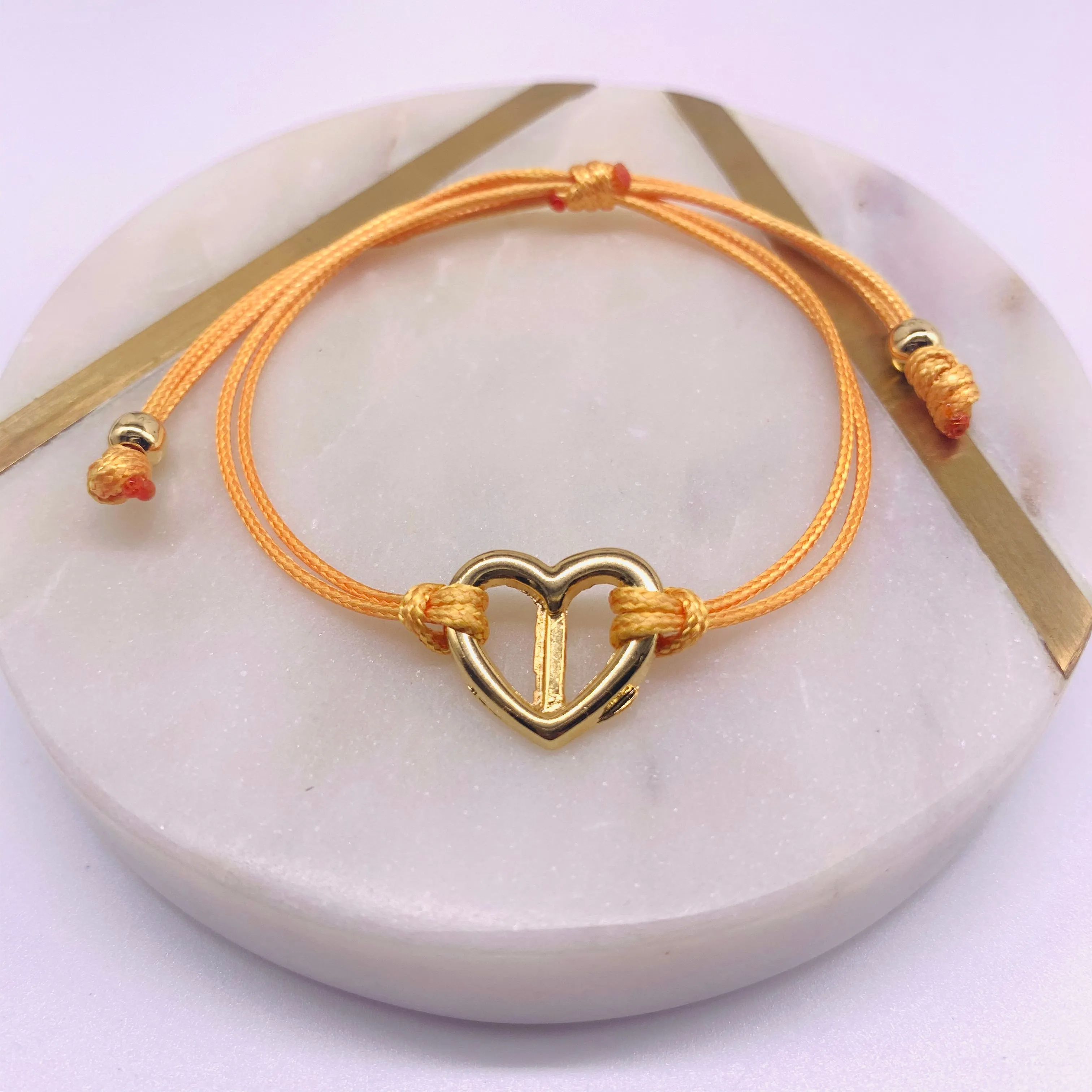 Peace heart cord bracelets