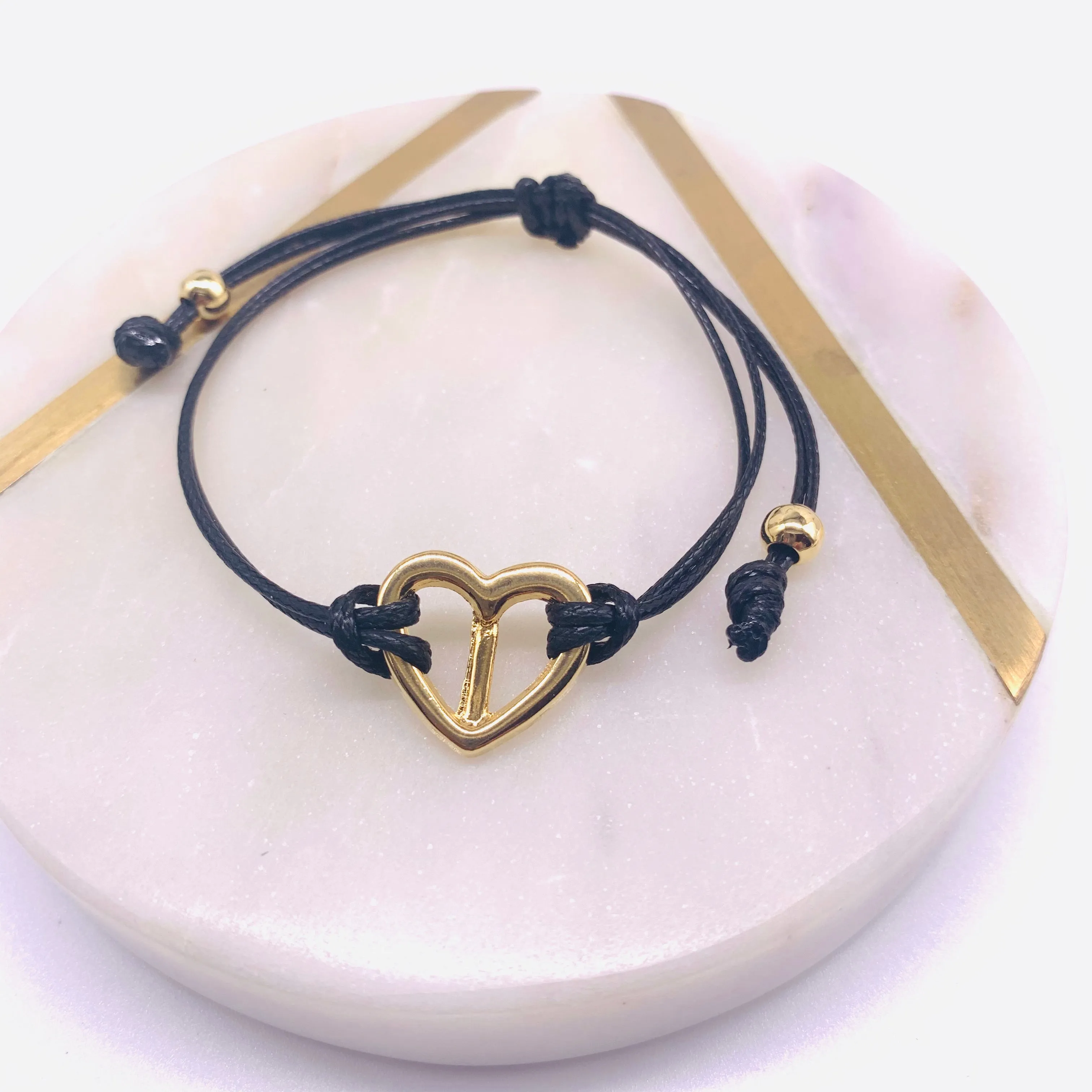 Peace heart cord bracelets