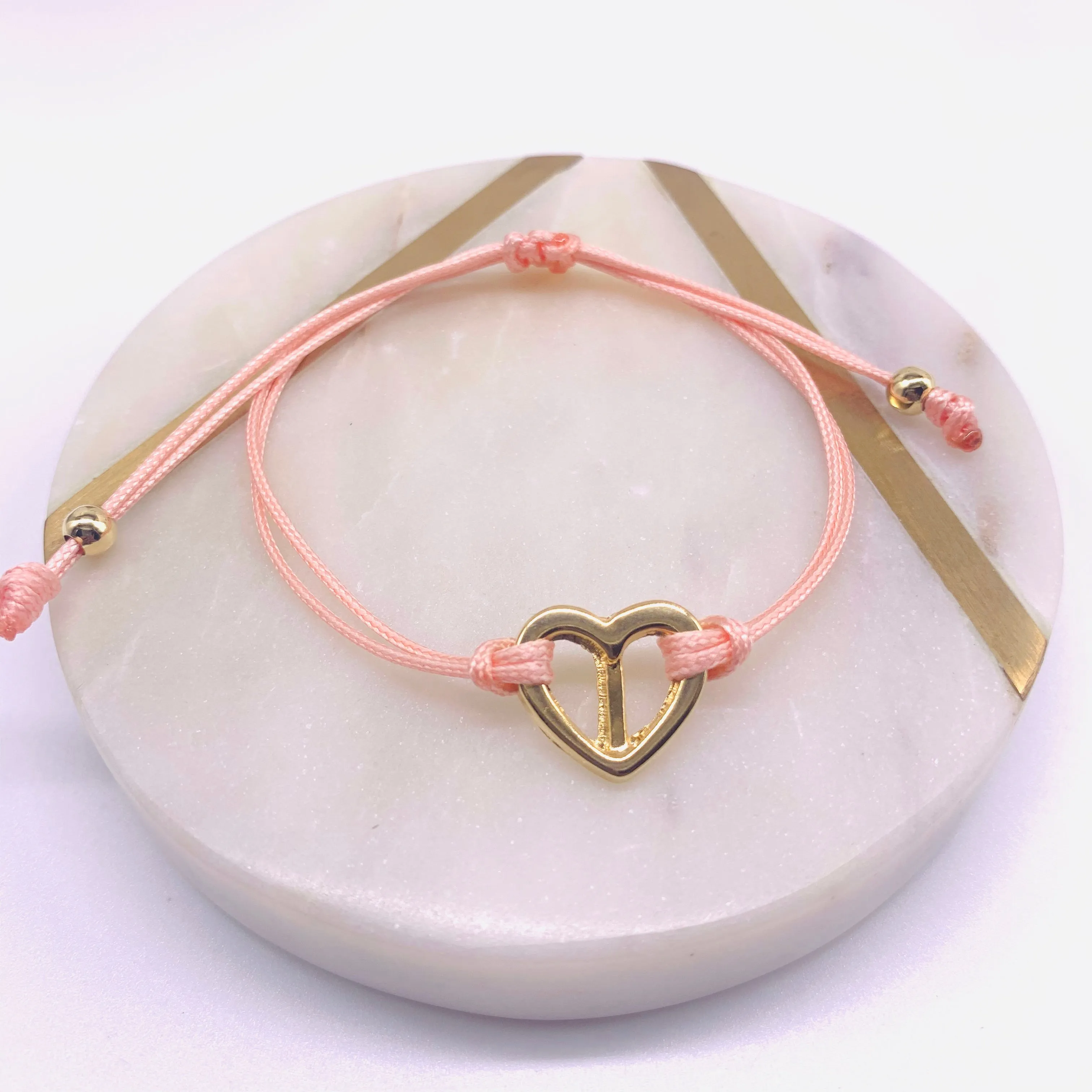 Peace heart cord bracelets