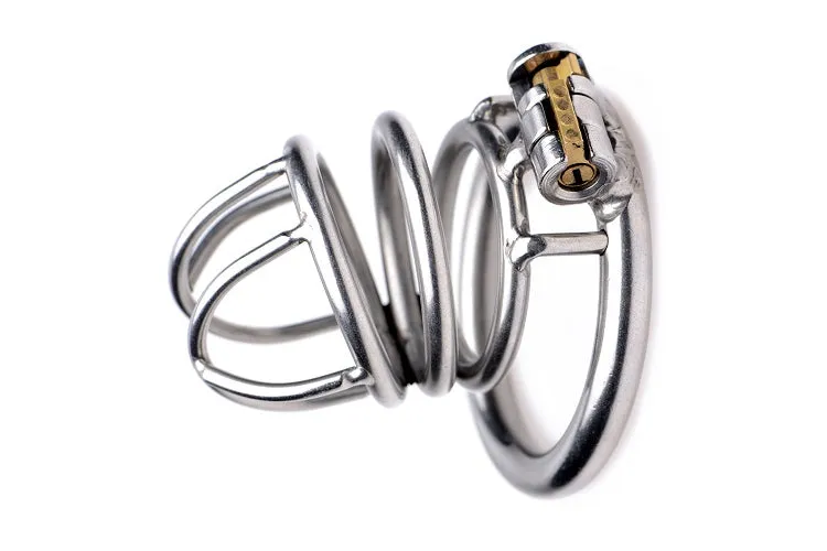 Pen Deluxe Stainless Steel Locking Chastity Cage