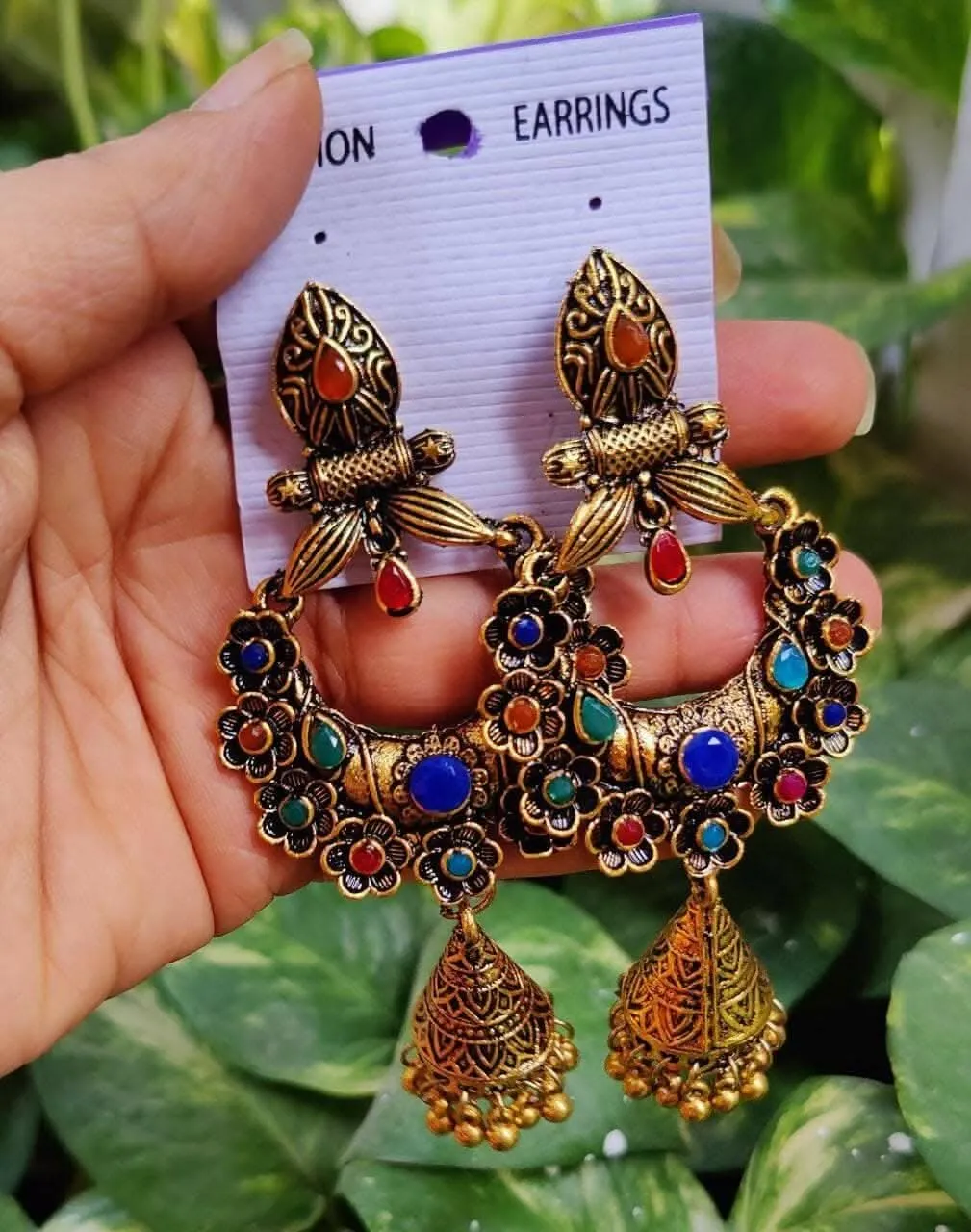 Pinapes Handcrafted Pearls Jhumka Earrings for a Stunning Look (Set Of 2)