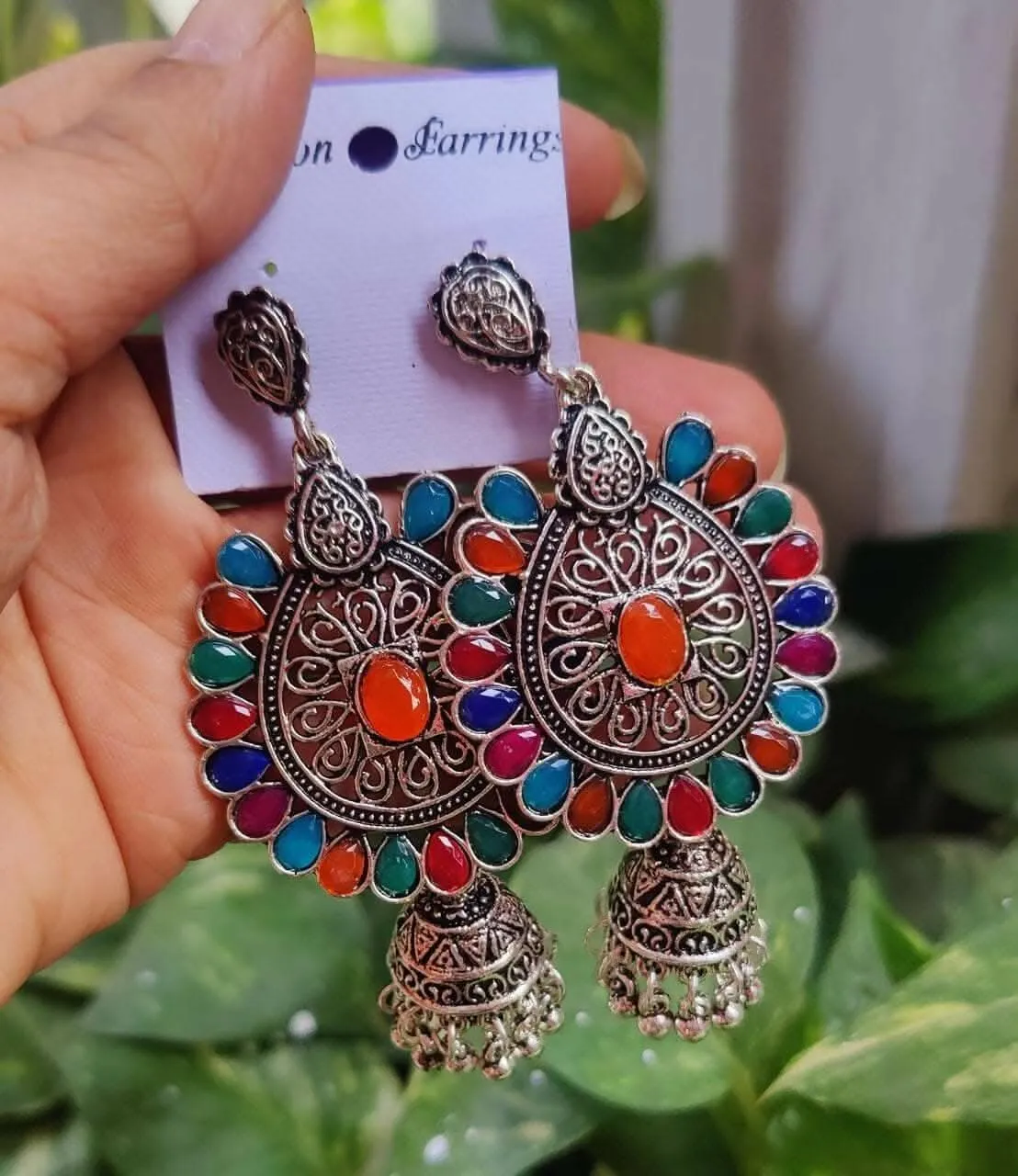 Pinapes Handcrafted water drop pearls Jhumka Earrings for a Stunning Look (Set Of 2)