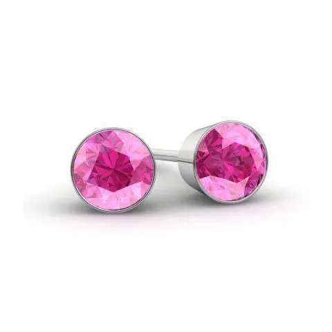 Pink Sapphire Stud Earrings