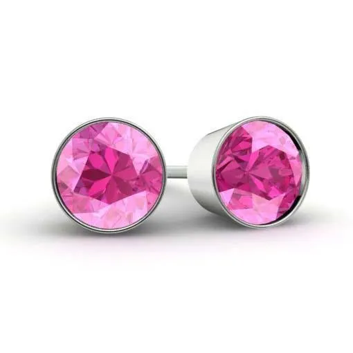 Pink Sapphire Stud Earrings