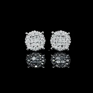 PREORDER | Classic Round Invisible Setting Stud Diamond Earrings 14kt